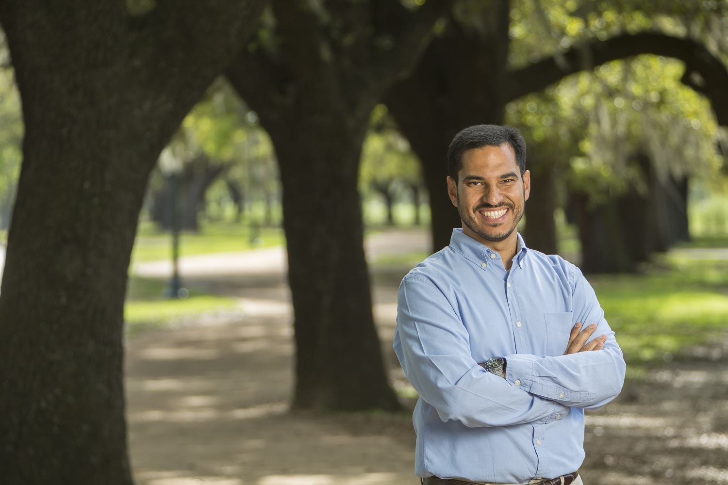 TOKC board member Omar posing in park